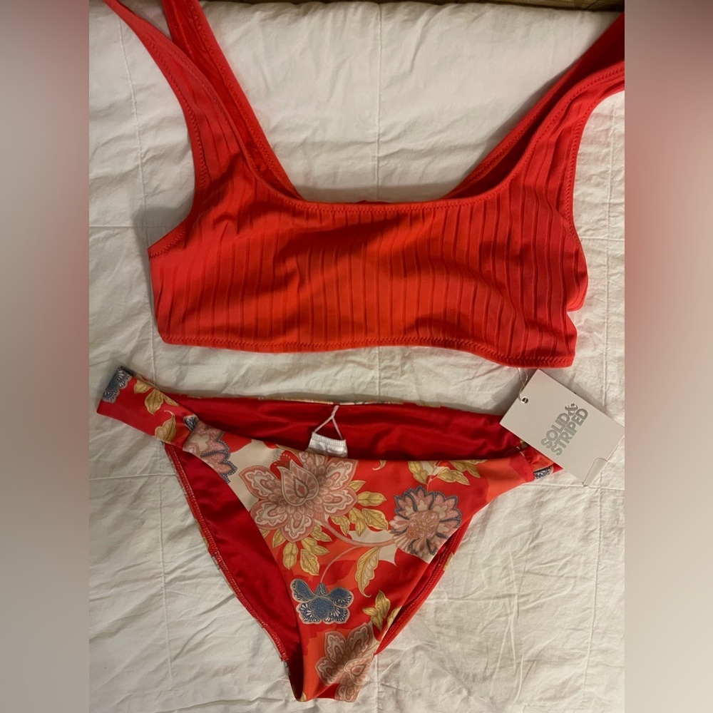 Bold Red Floral Bikini Set